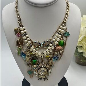 Betsey Johnson's "Walk in the Park"
Critter Charm Sun Hat Racket Bib Necklace